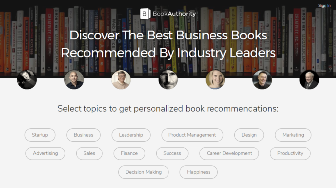 ビジネスリーダーたちが推薦する書籍をチェックできる『BookAuthority』