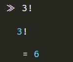 階乗も使えます。