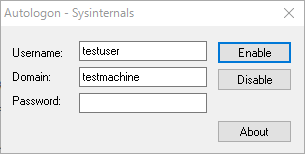 Windows再起動時に自動ログイン