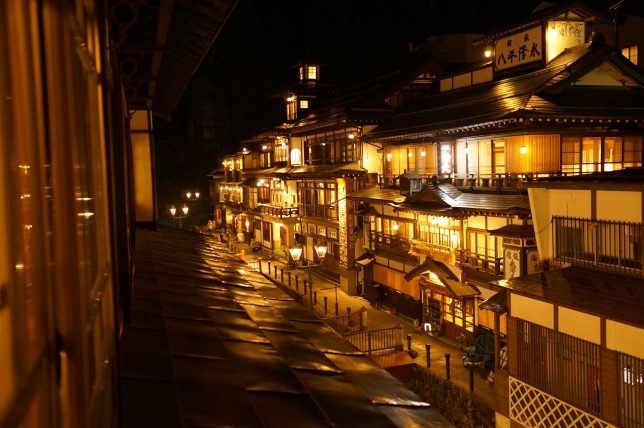 銀山温泉の夜景